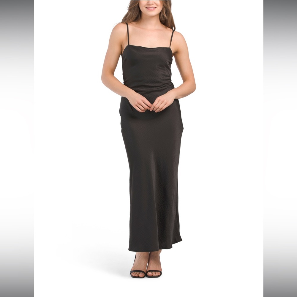 House of Harlow 1960 Crinkle Satin Dress with Back Detail Sz M